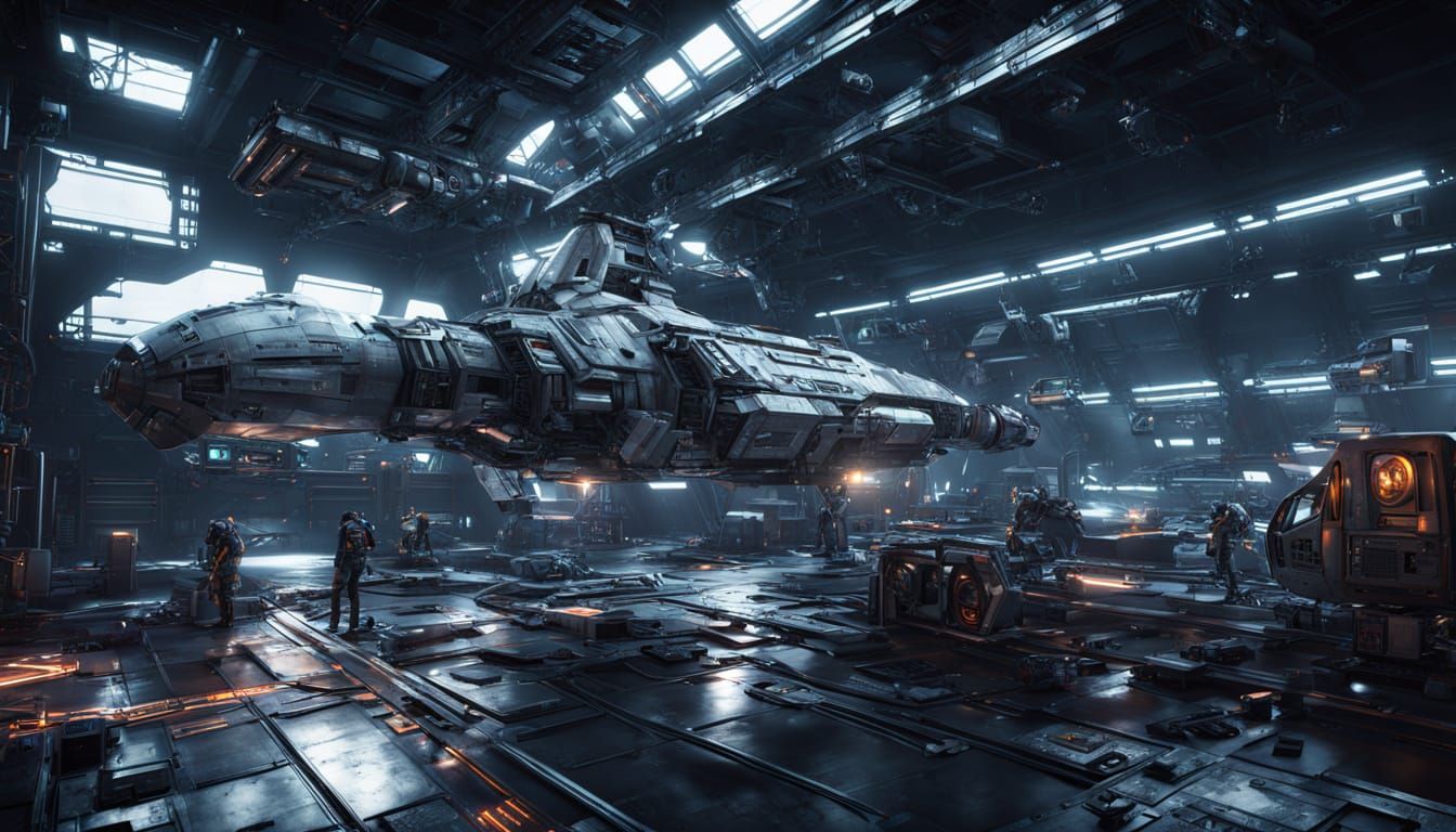 Epic Repair in Industrial Sci-Fi Aesthetic