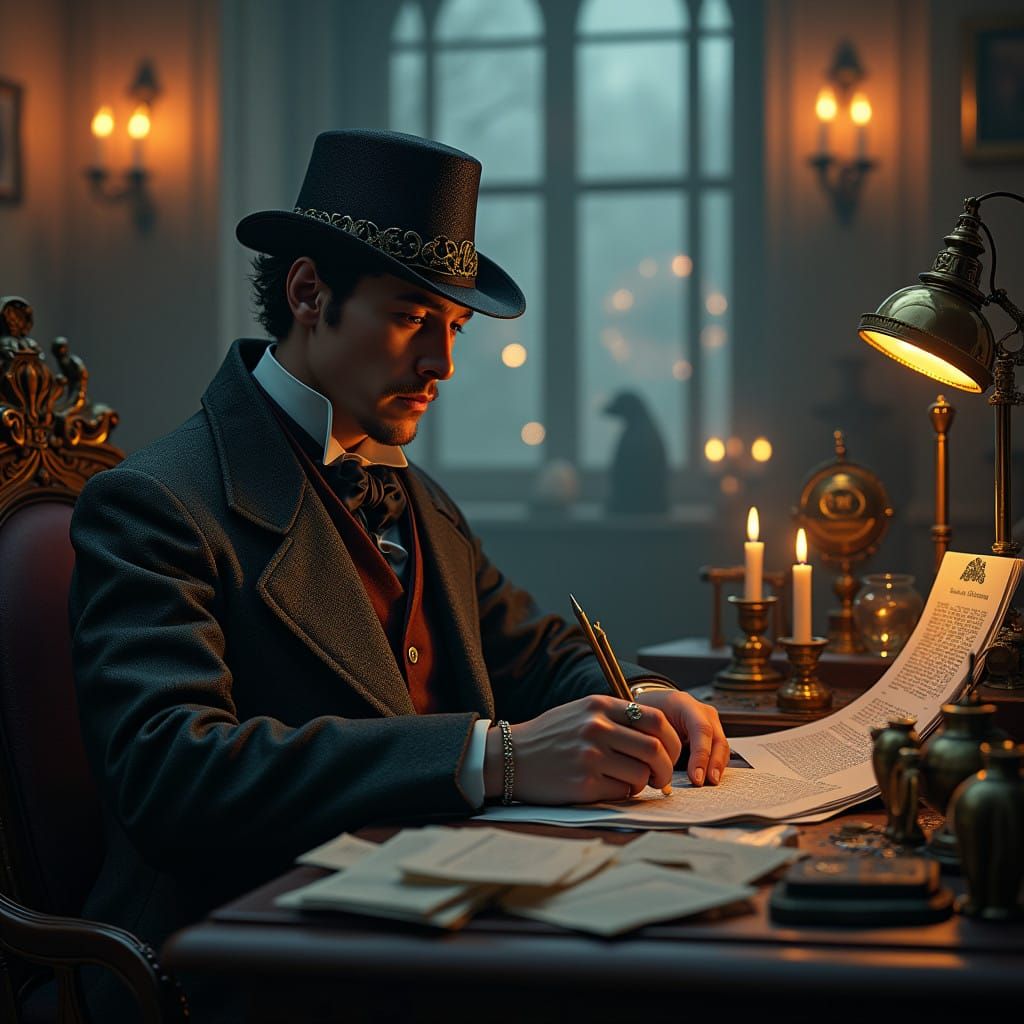 Steampunk Sherlock Holmes Unveils Mysteries in Foggy London