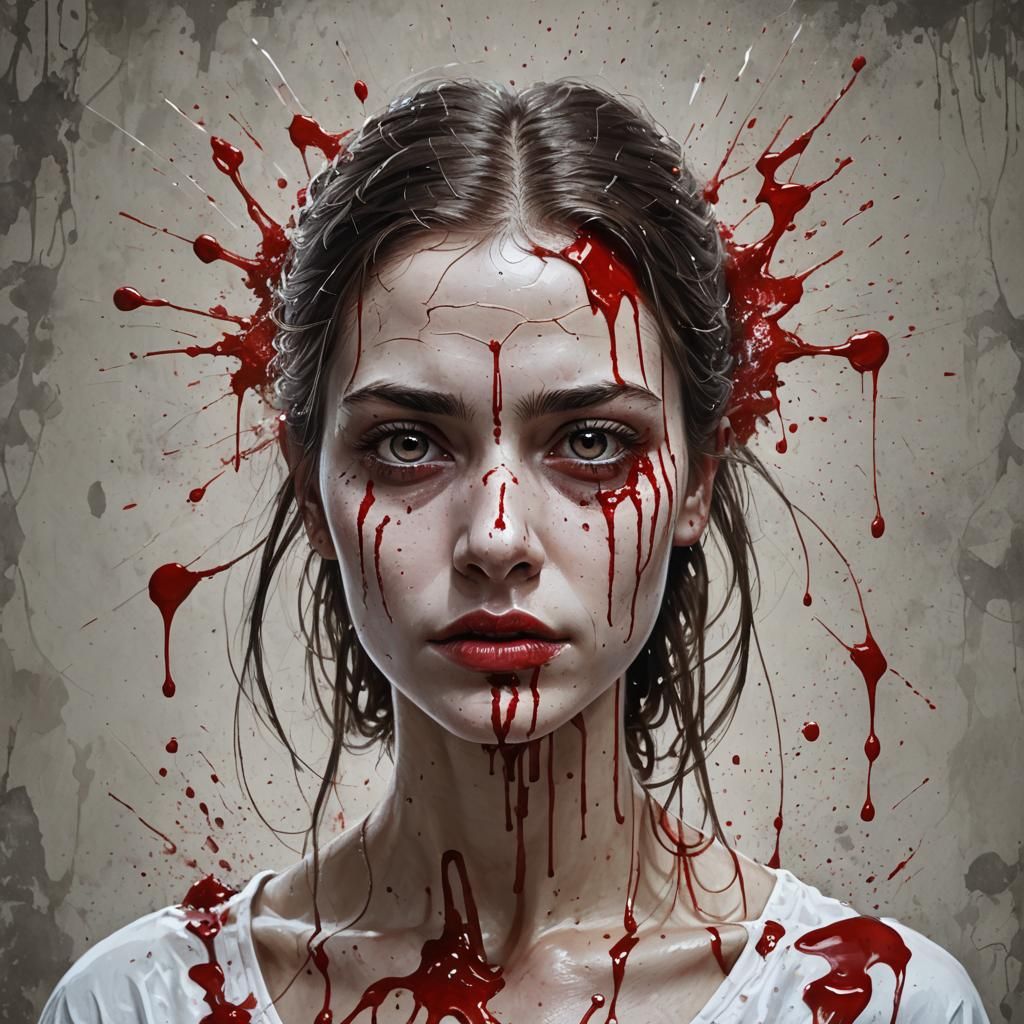 Pennywise as Girl with Pearl Earring, Hyperrealistic Digital...