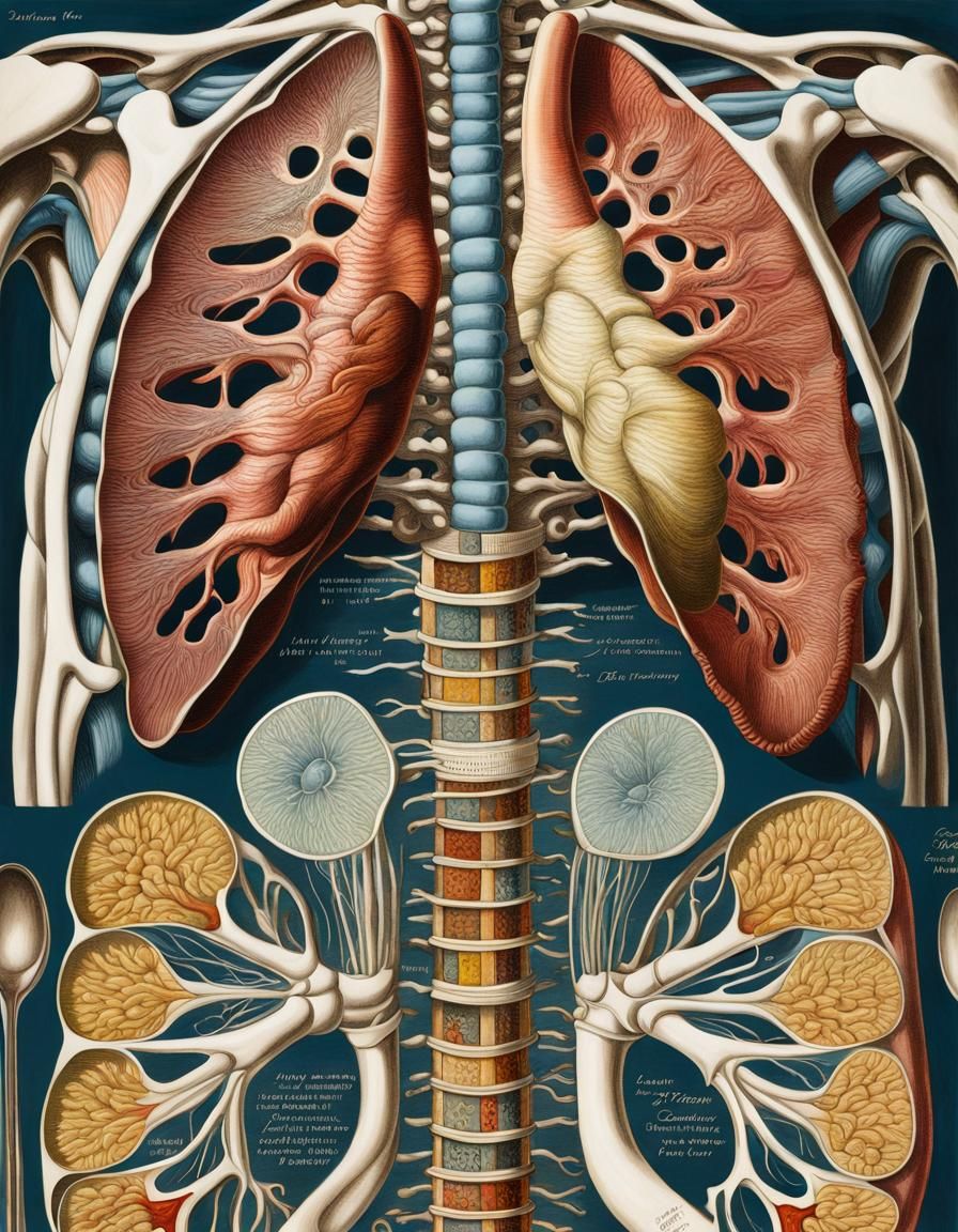 Digestive System in Currier and Ives Style