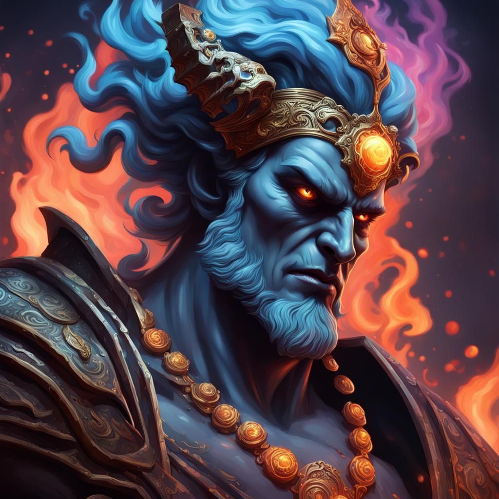 Hyperrealistic Hades Concept Art in Color Depth