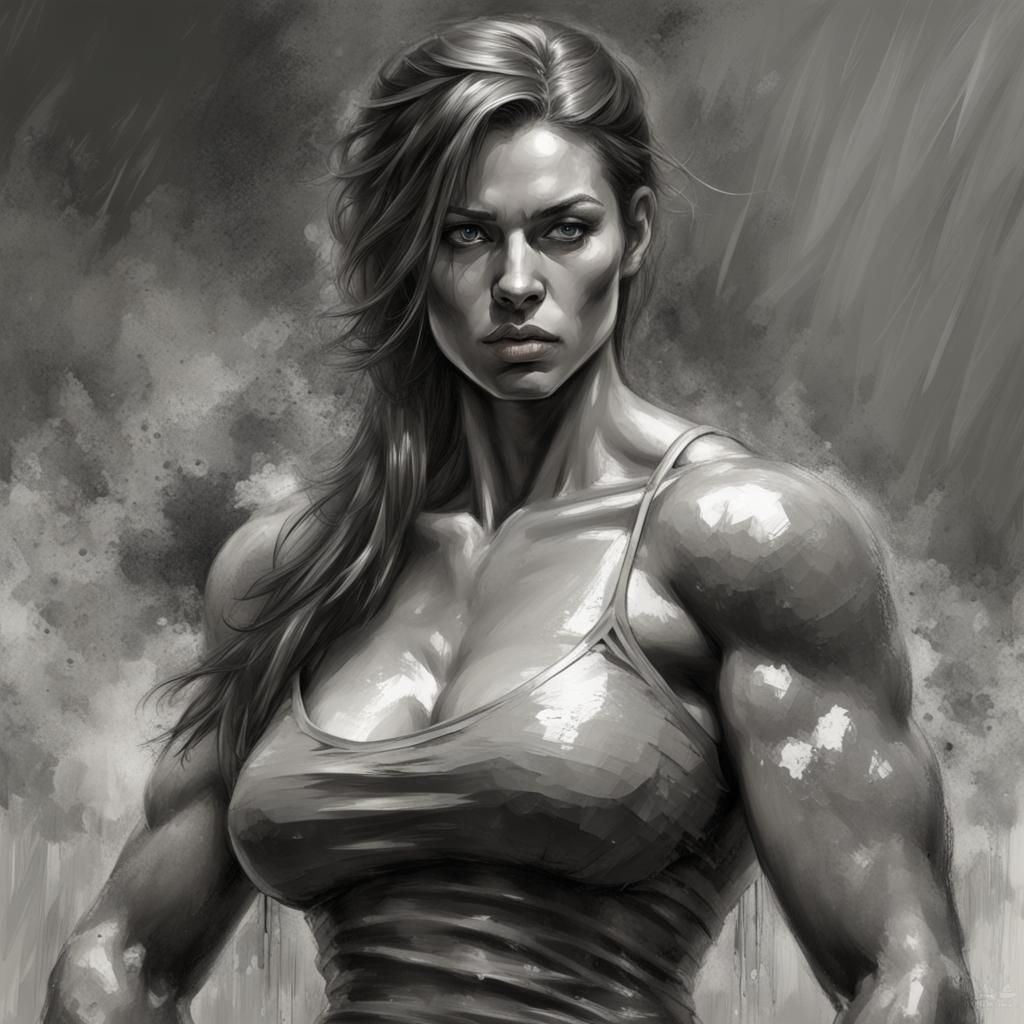 Monochromatic Post-Impressionist Soldier in 3D Style