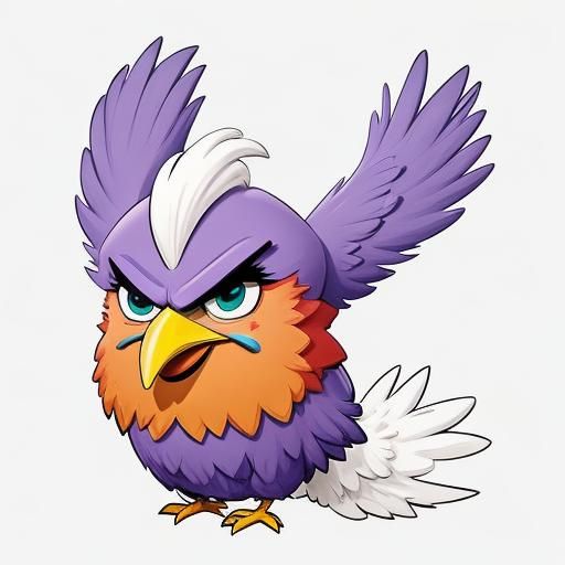 Pop Art Cartoon Chicken Digital Artwork