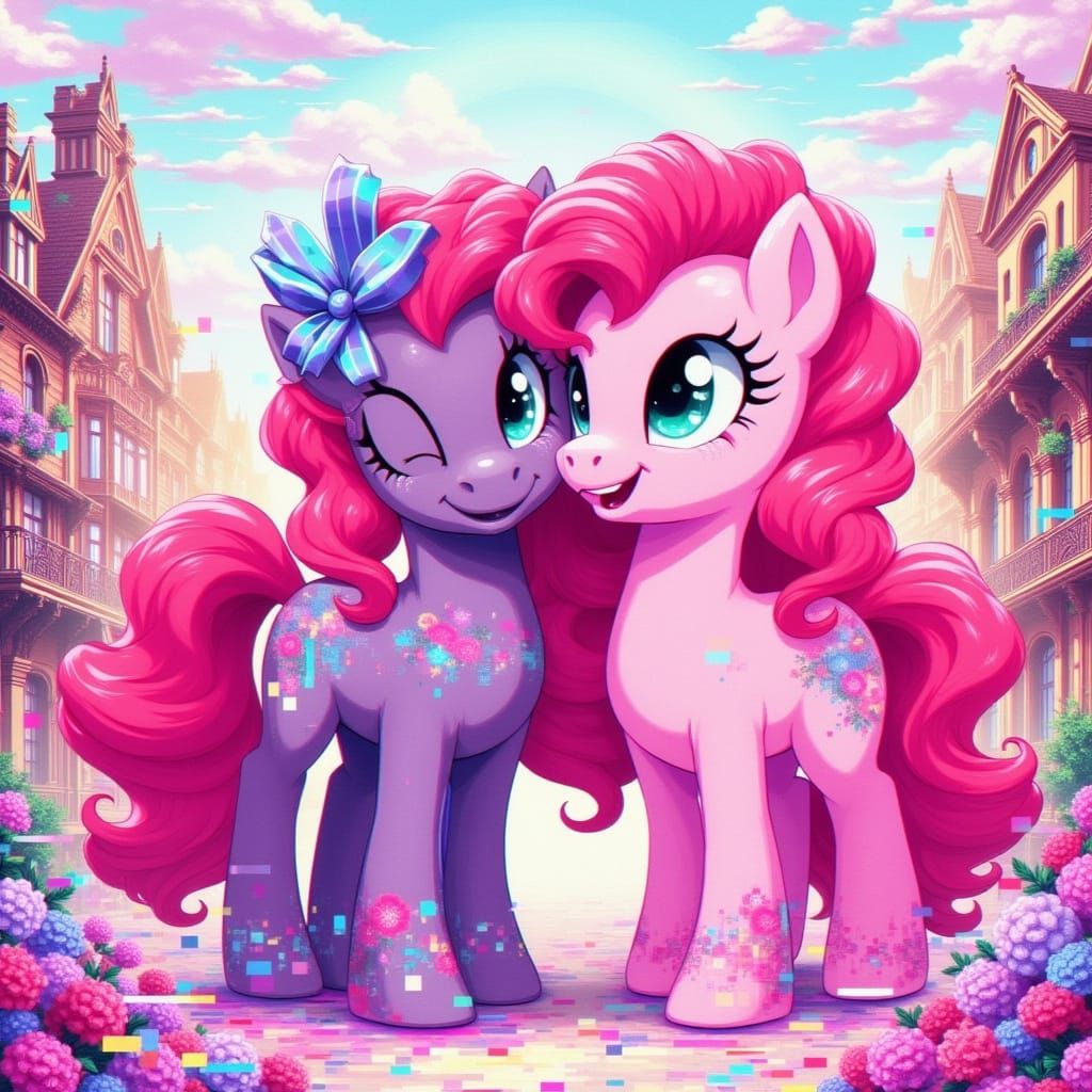 Toki Wartooth and Pinkie Pie in Manga Style