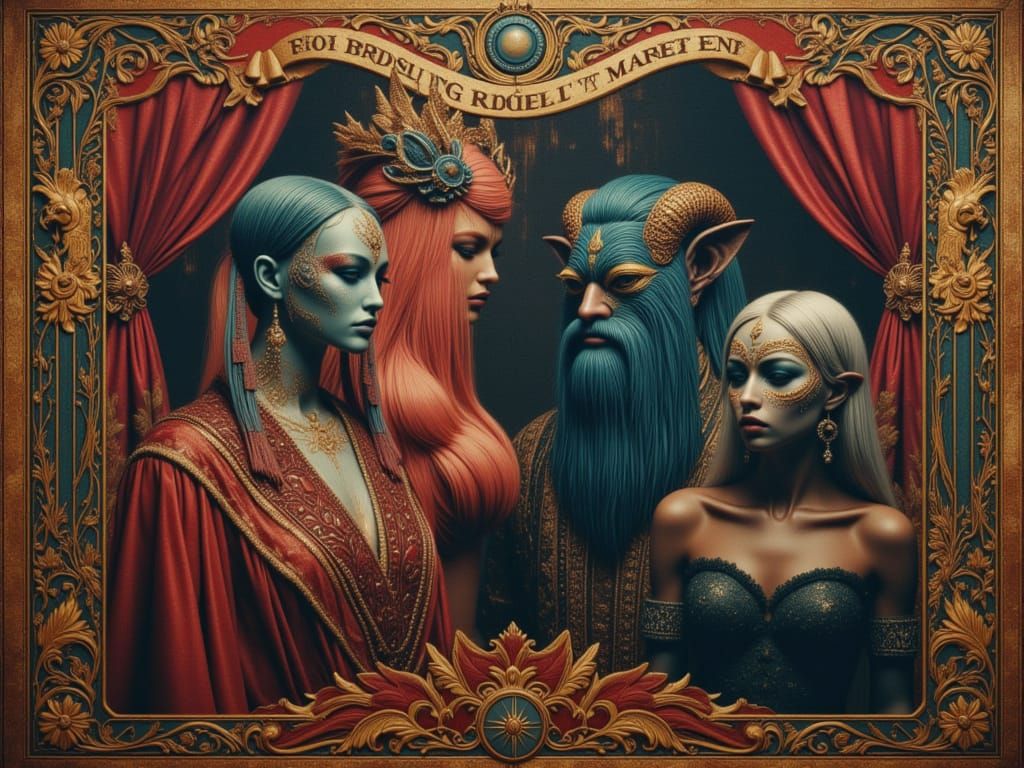 Magical Market Tent Selling Tamed Demons