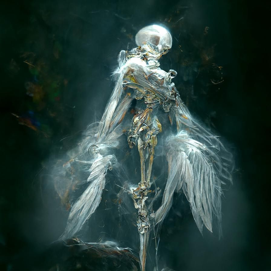 Angel Skeleton Digital Art in Unreal Engine
