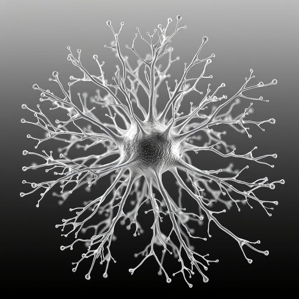 Neuron Network in Intricate 3D Detail
