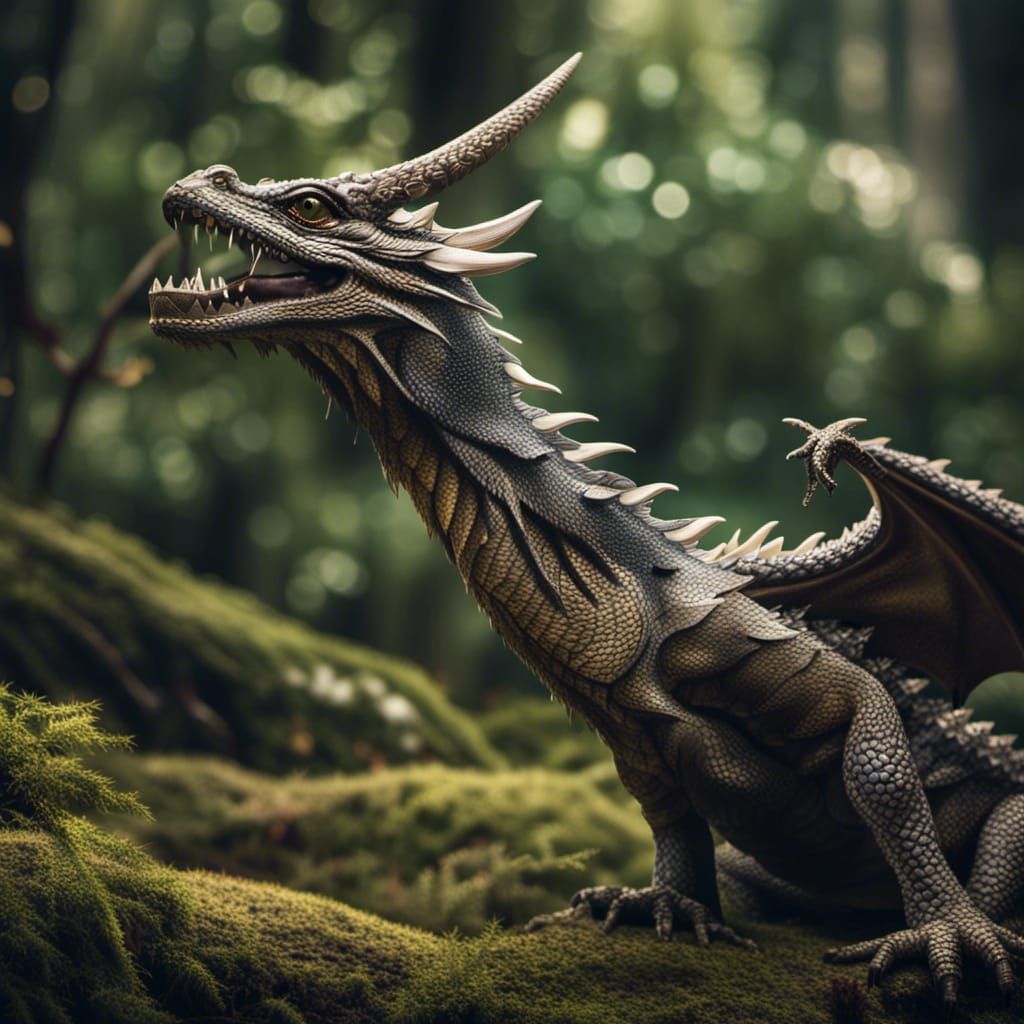 A majestic forest dragon
