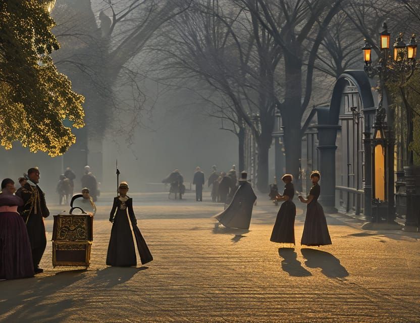 Steampunk Theme Park in Neo-Victorian Style