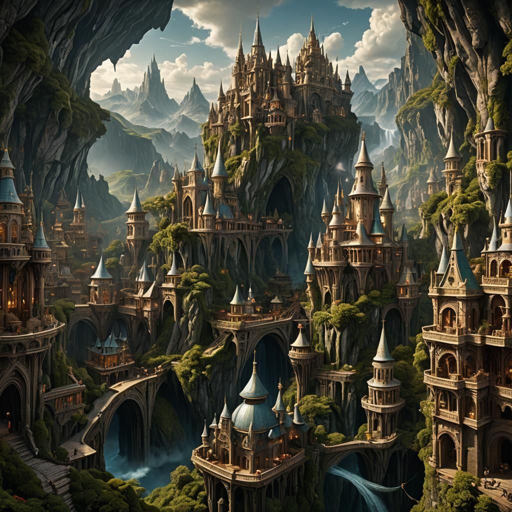 Fantastical Dreamscape Matte Painting in 16K