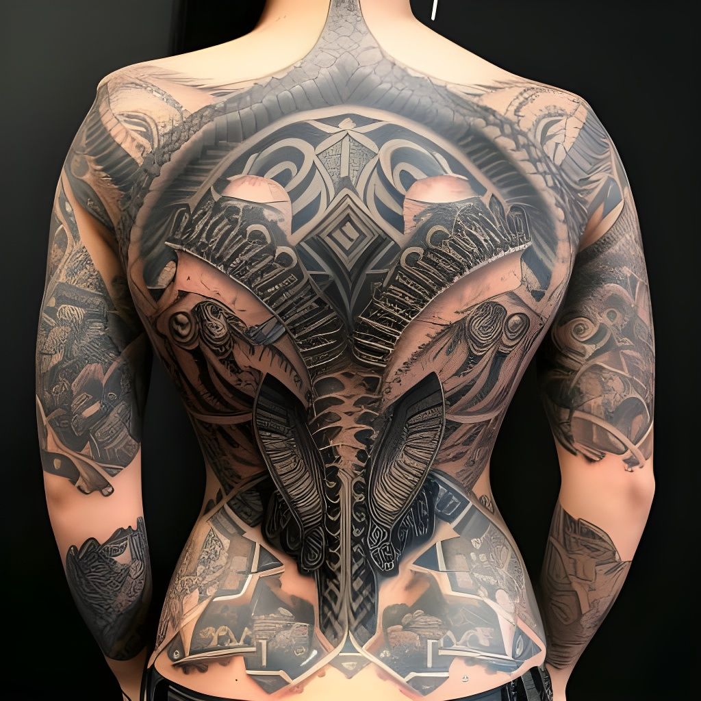 Celtic Tattoo Art on Girl's Back