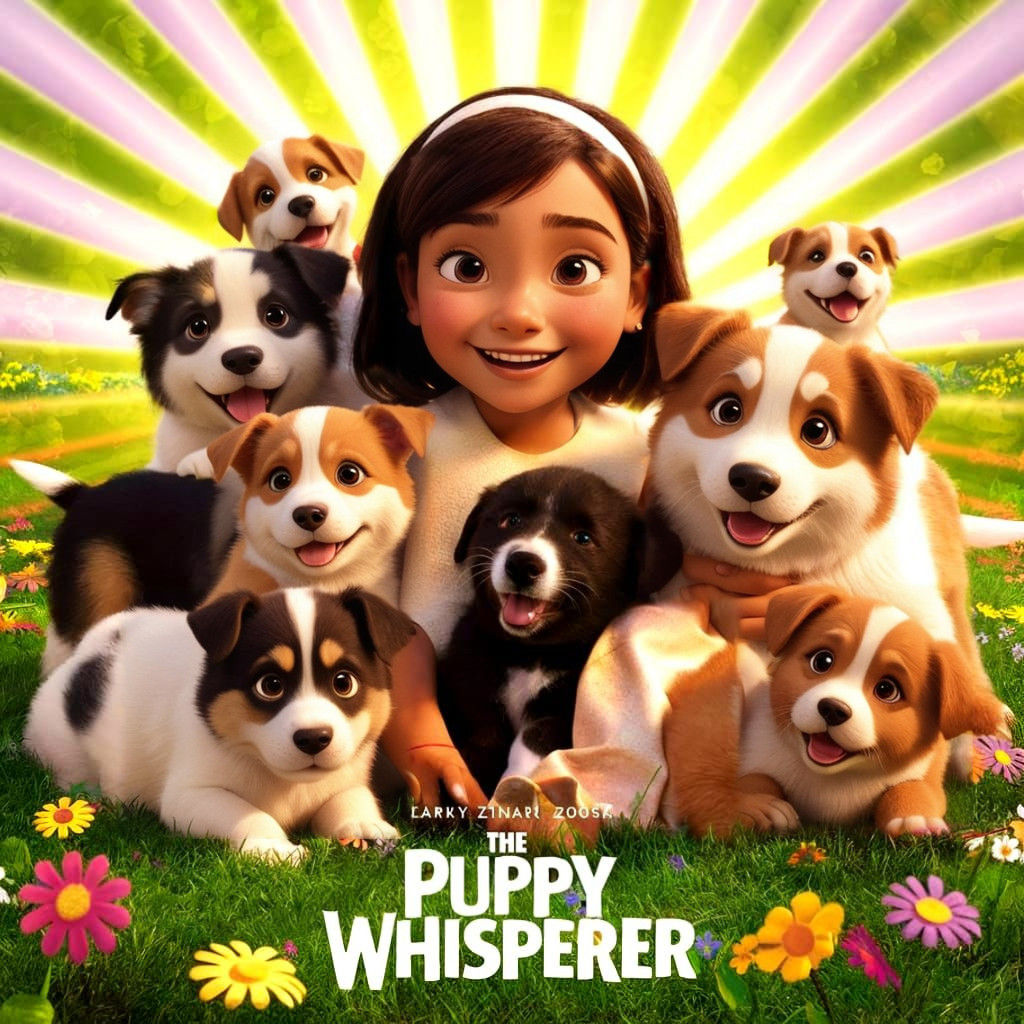 The Puppy Whisperer: Pixar-Style Movie Poster