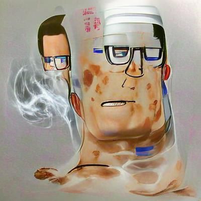 Hank Hill as Ukiyo-e Concept Art