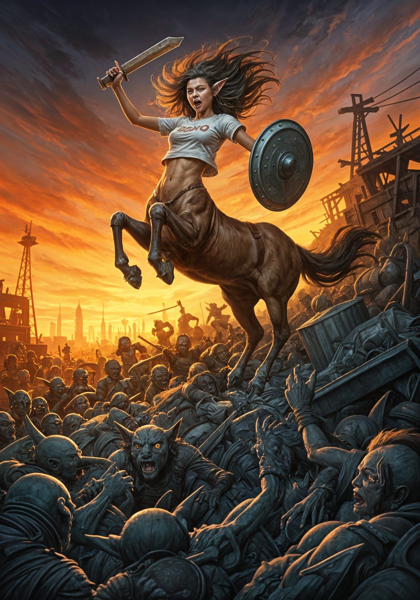 Teen Centaur Junkyard Queen Defends Her Hill