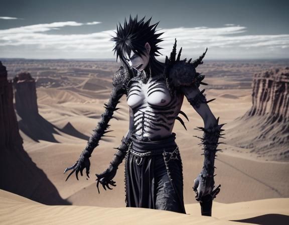 Photorealistic Underworld Landscape with Death Gods