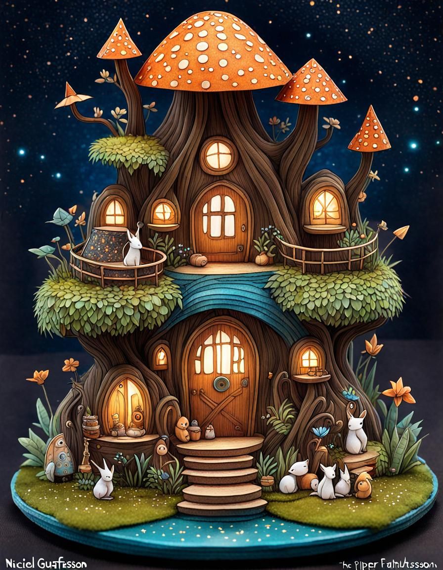 Magical Diorama World in Storybook Style