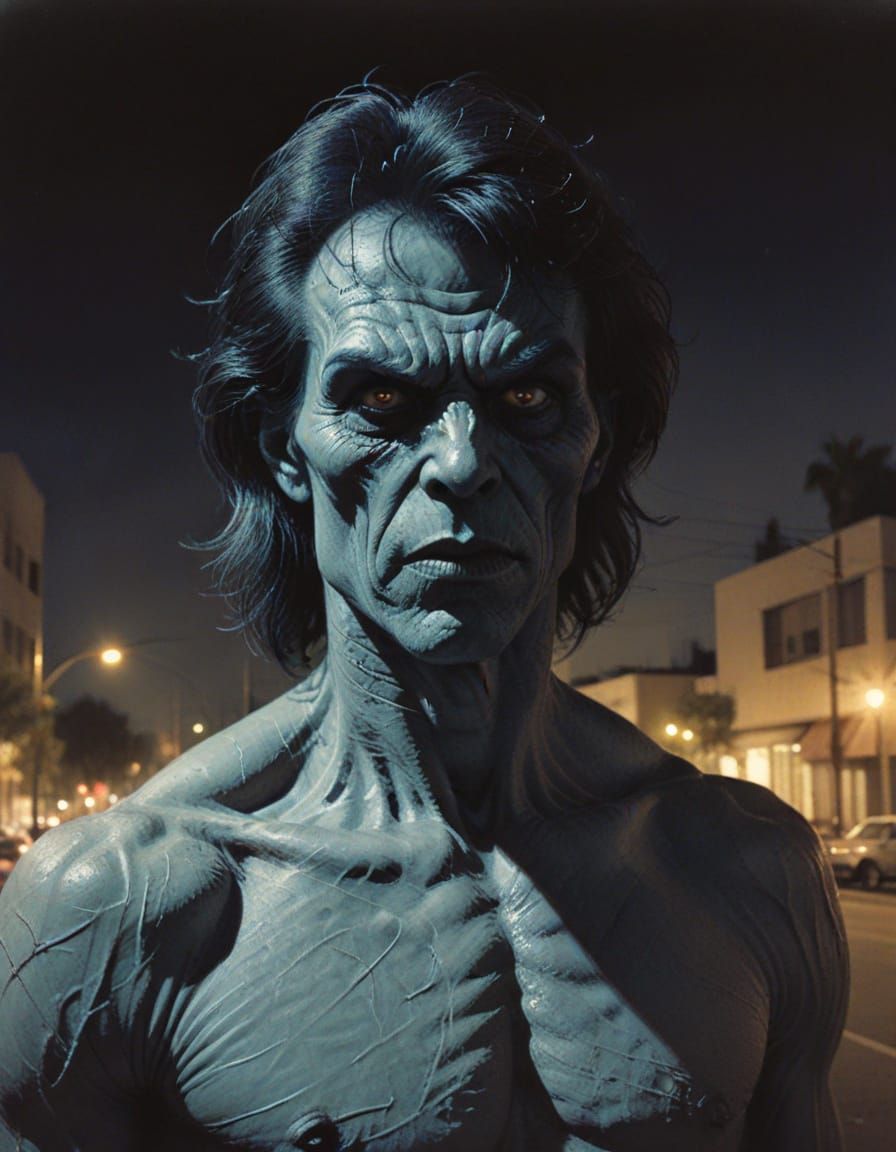 Mysterious Figure Emerges from Night, circa 1980s Los Angele...