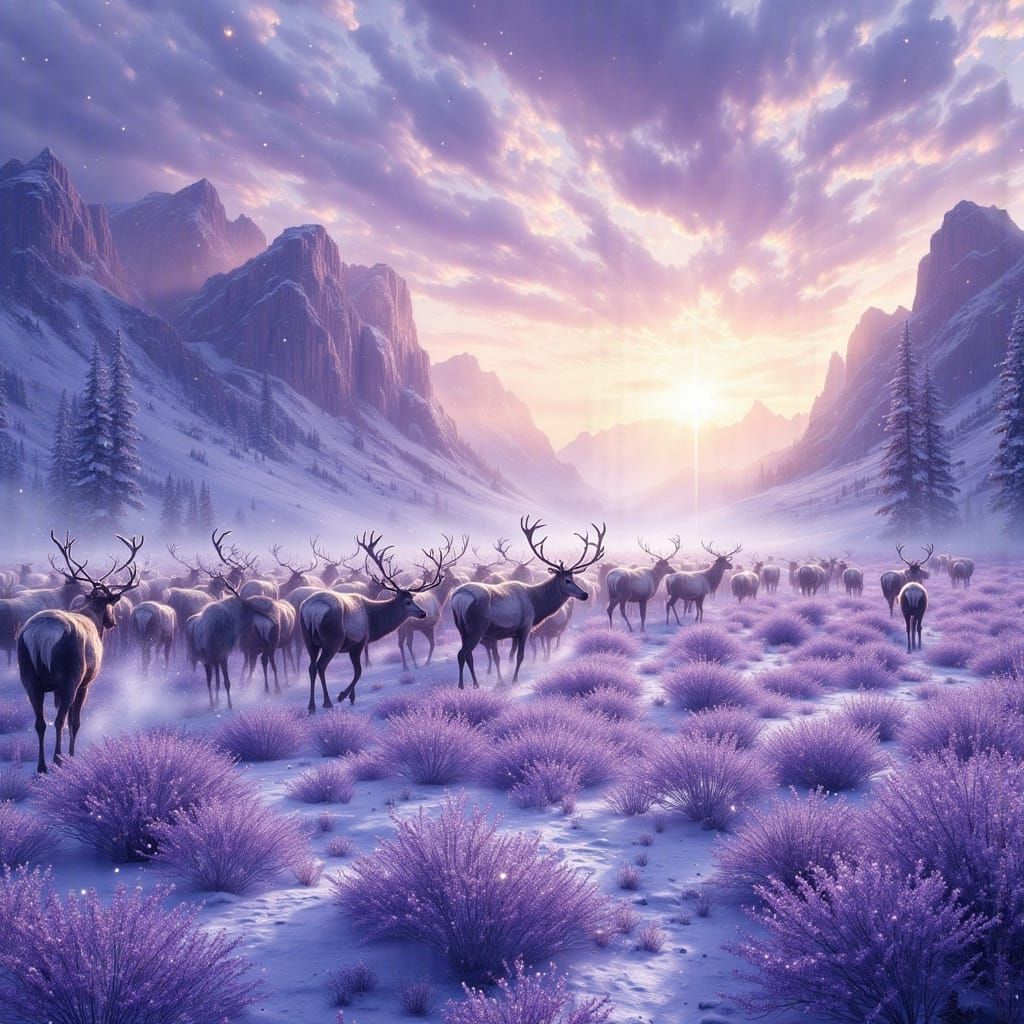 Daybreak and the herd is moving.