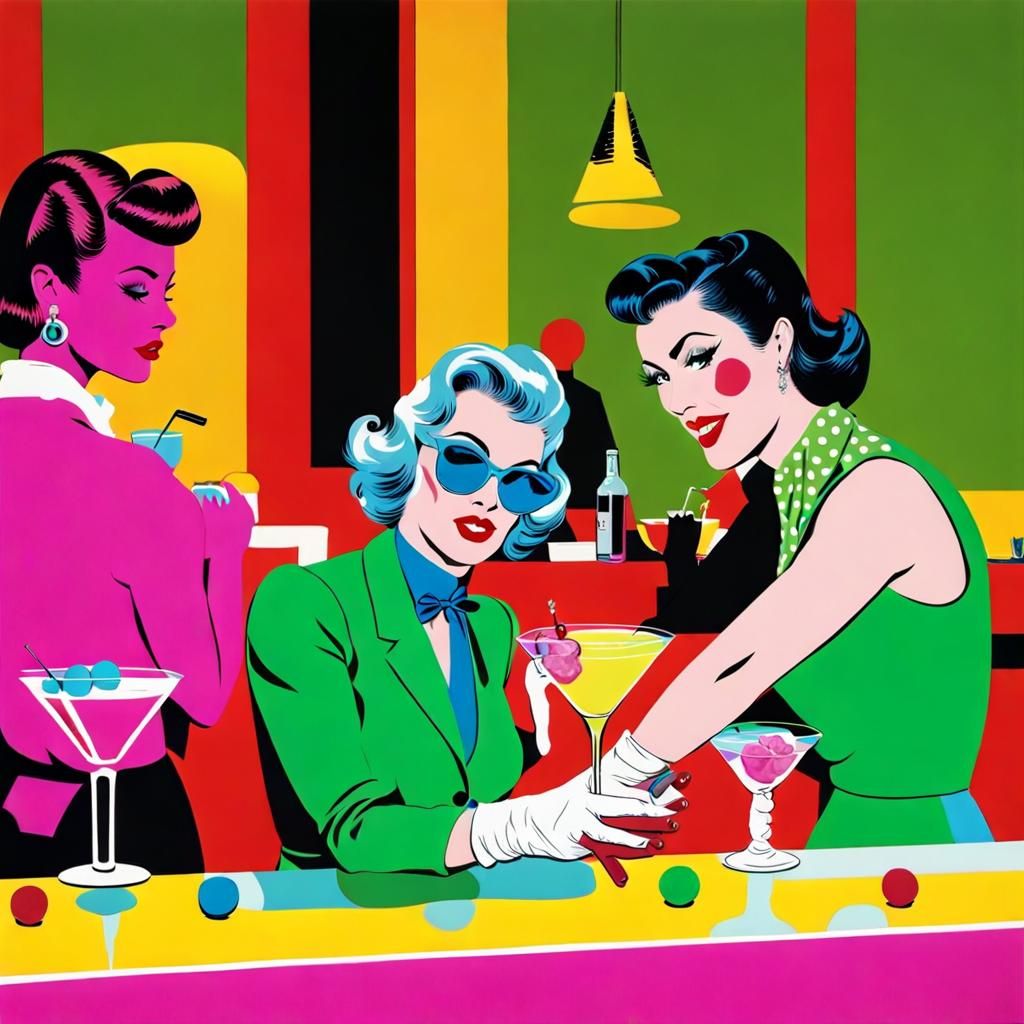 Gay & Lesbian Bar Patrons Circa 1960 and Their Cocktails