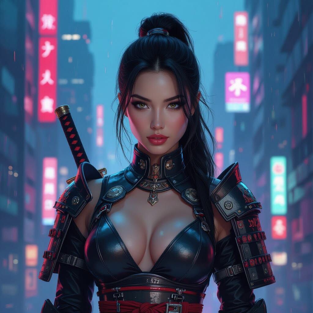 A stunning pin-up woman with striking white skin, dressed in...