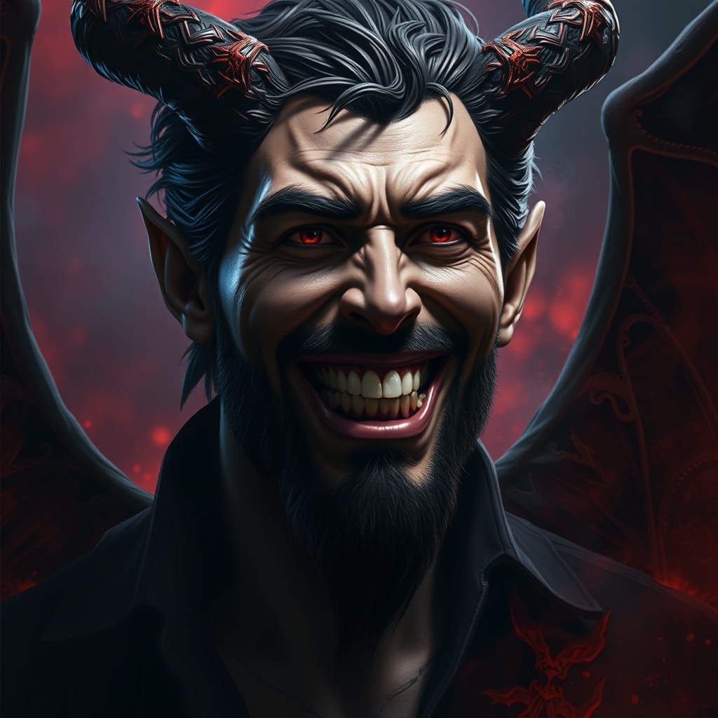 Mysterious, Hauntingly Handsome Figure in Dark, Ominous Atmo...