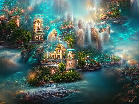 Atlantis Rising: Detailed 8K 3D Render