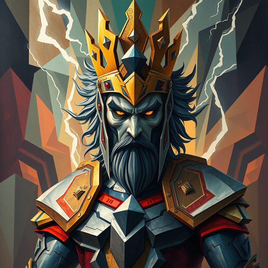 Epic Iranian Thunder God Tishtrya in Hyper-Realistic Paintin...