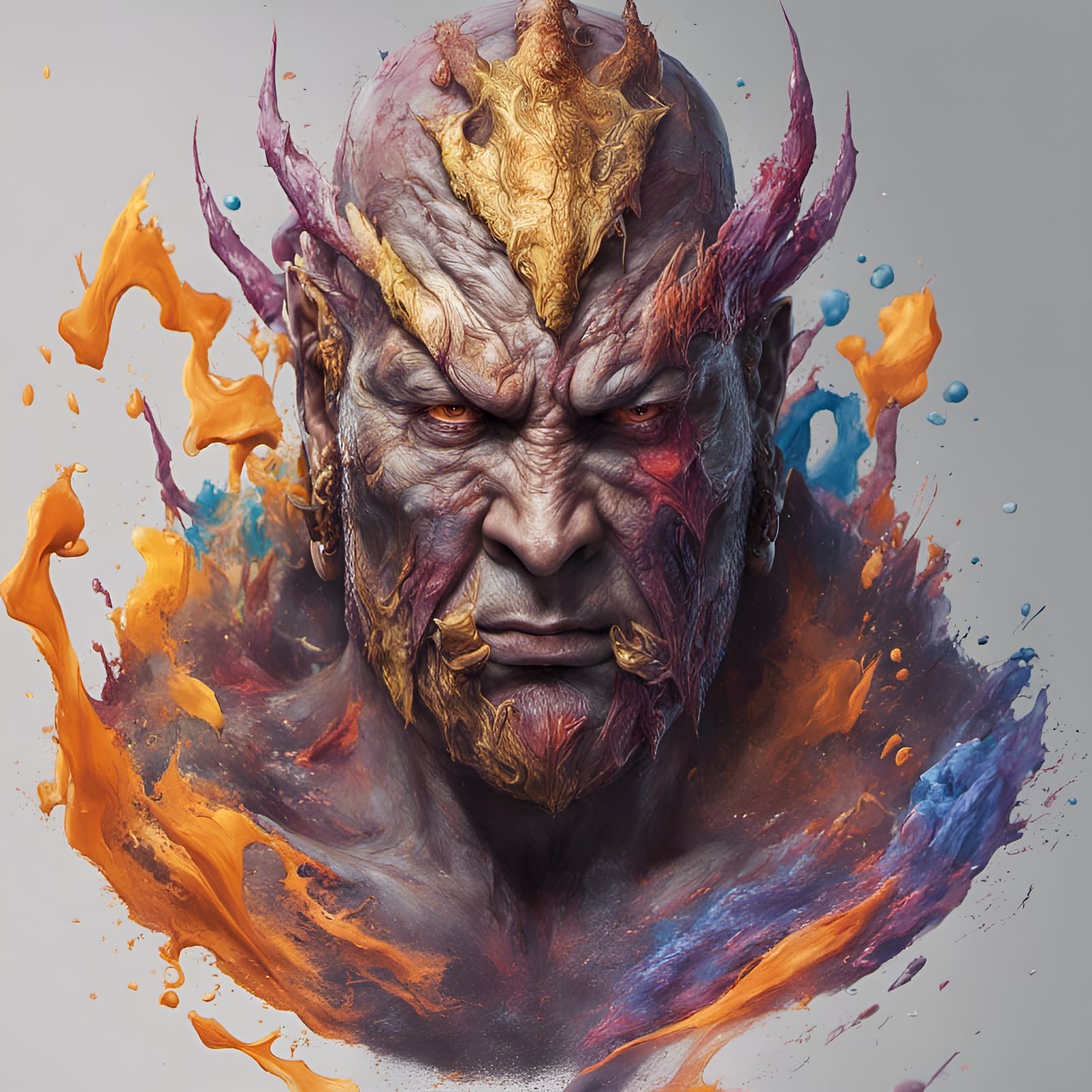 Hyperrealistic Gozu Concept Art Splash