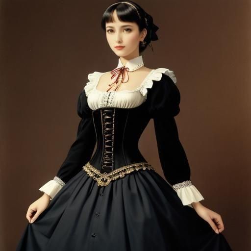 Vintage Women in Colorful Attire