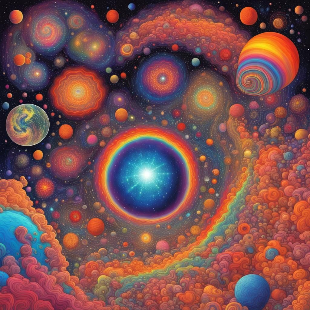 Psychedelic Universe Trembles with Brilliant Colors