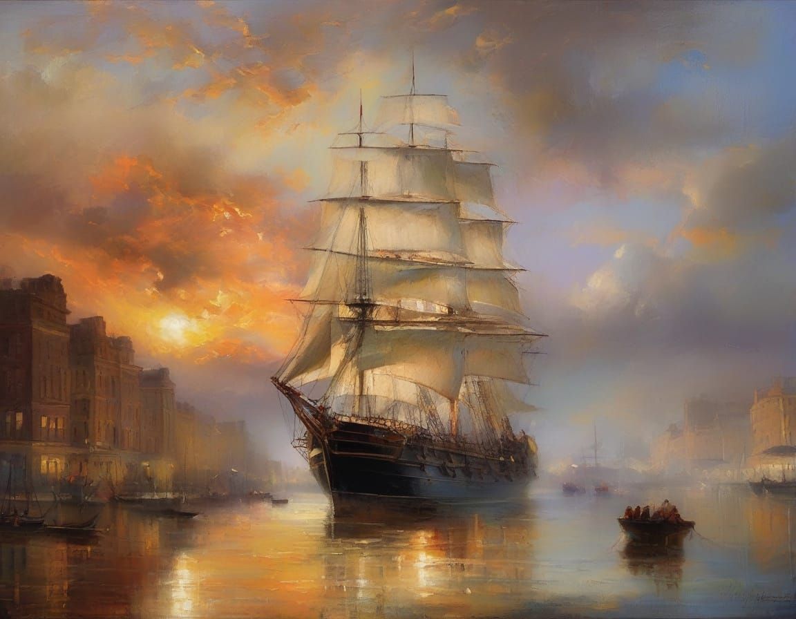 Historic Sailing Ship in Sydney Harbour