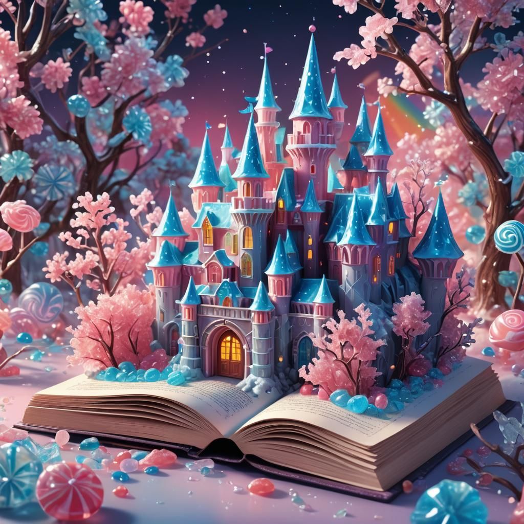 Candy Castle Pop-Up Book: Digital Illustration