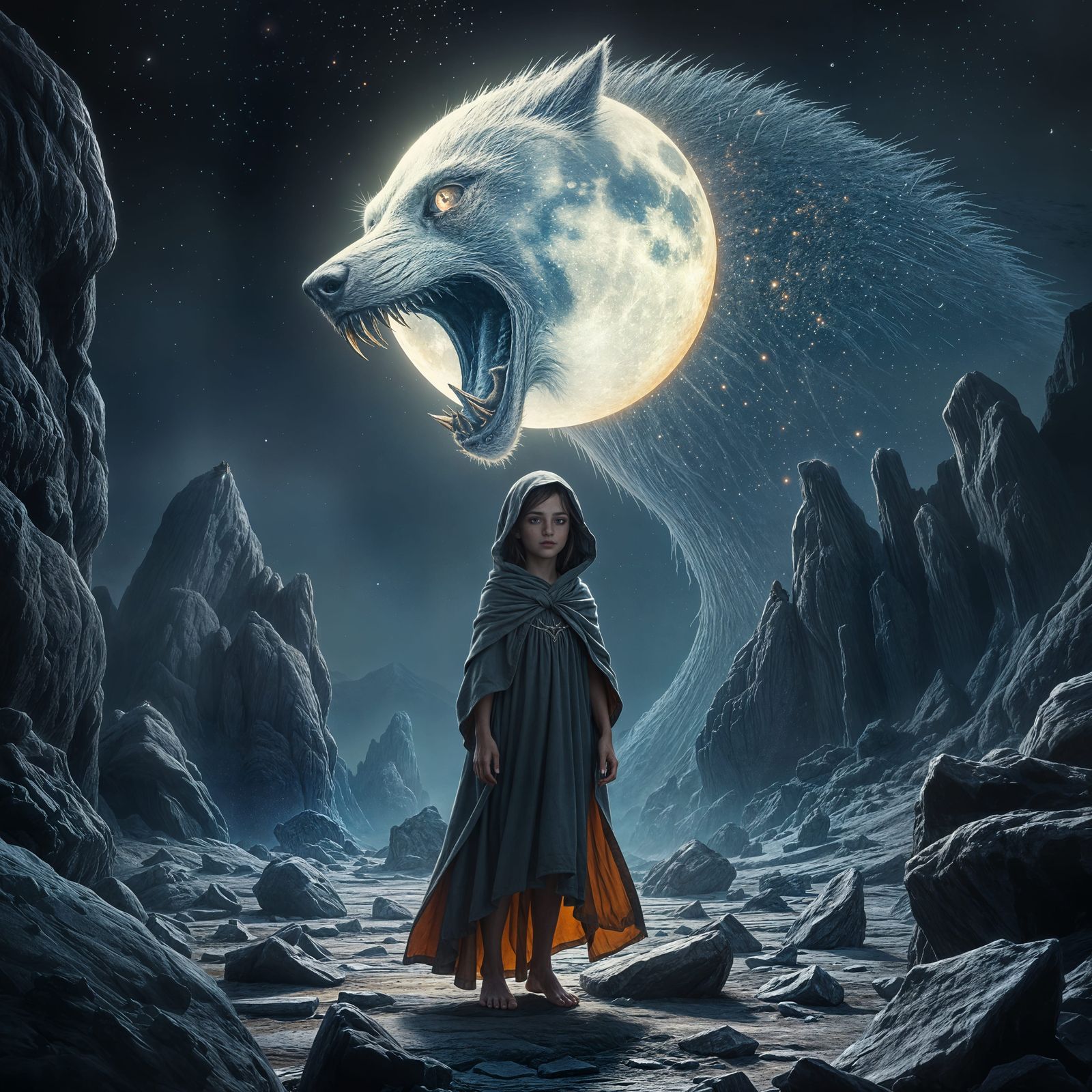 A Beautiful Woman Moon Meets Her Fiery Demise at the Jaws of...
