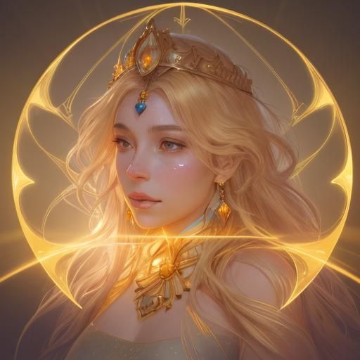 A beacon of golden light Crown chakra& shimmery vibes& ether...