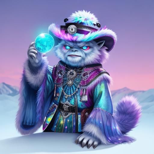 Image of an Iridescent Yeti