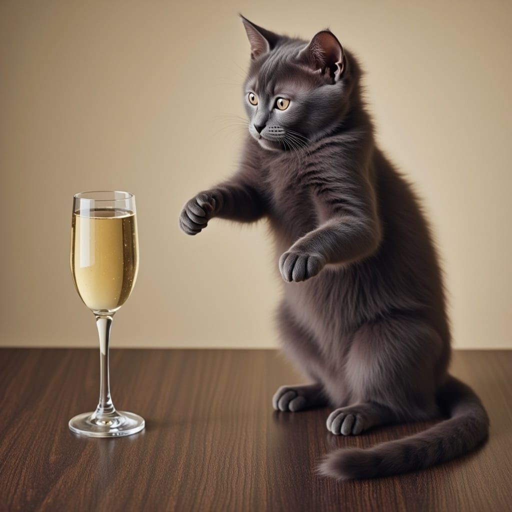 Feline Fiasco at New Year's Celebration