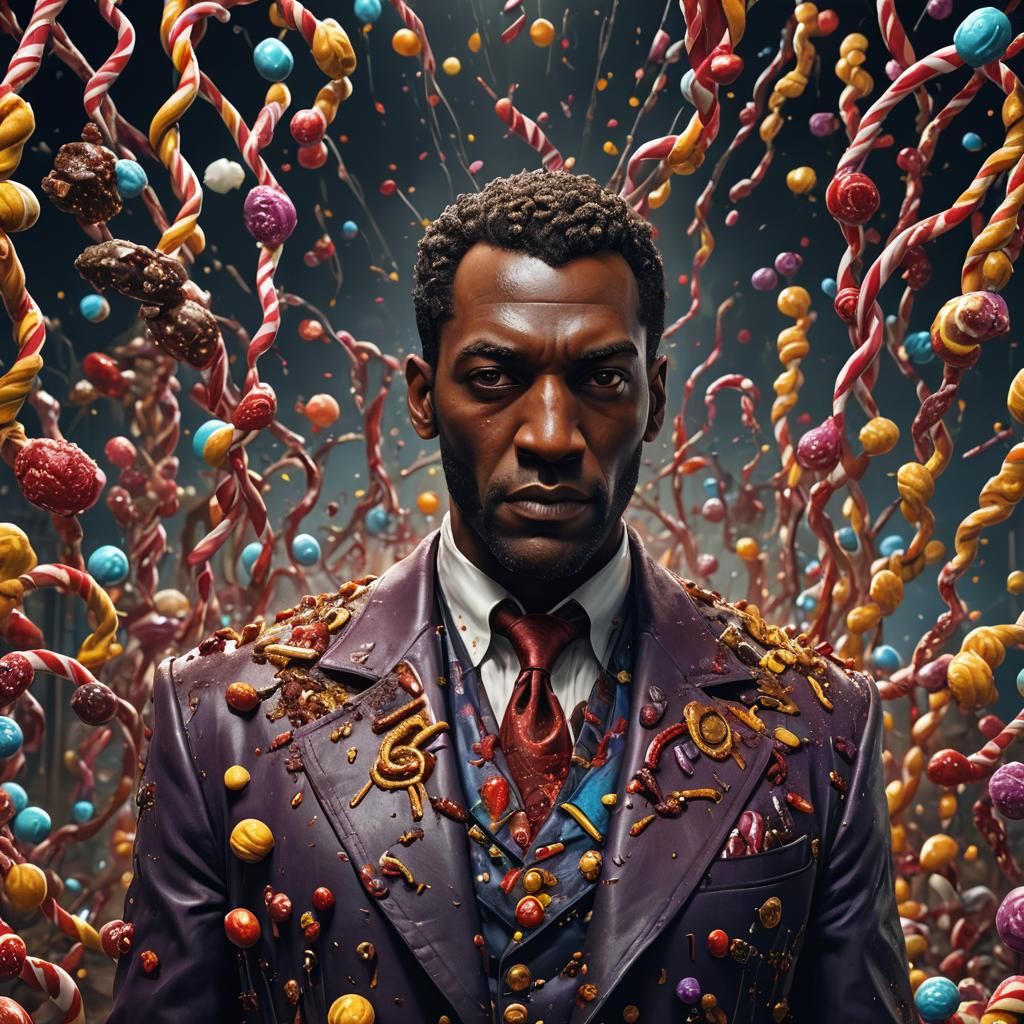 Intricate Candyman Portrait in Deep Color