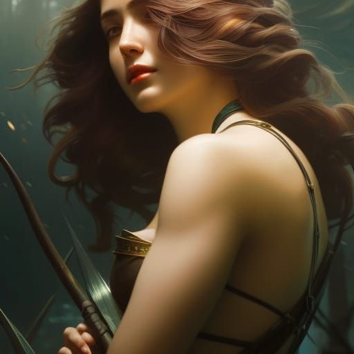 Siren Luring Sailor: Dark Fantasy Concept Art