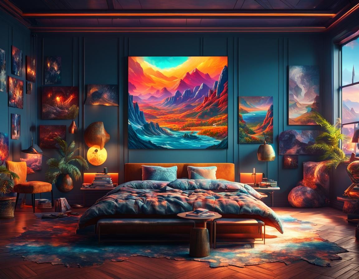Epic Room Showcasing Stunning Digital Art Creations