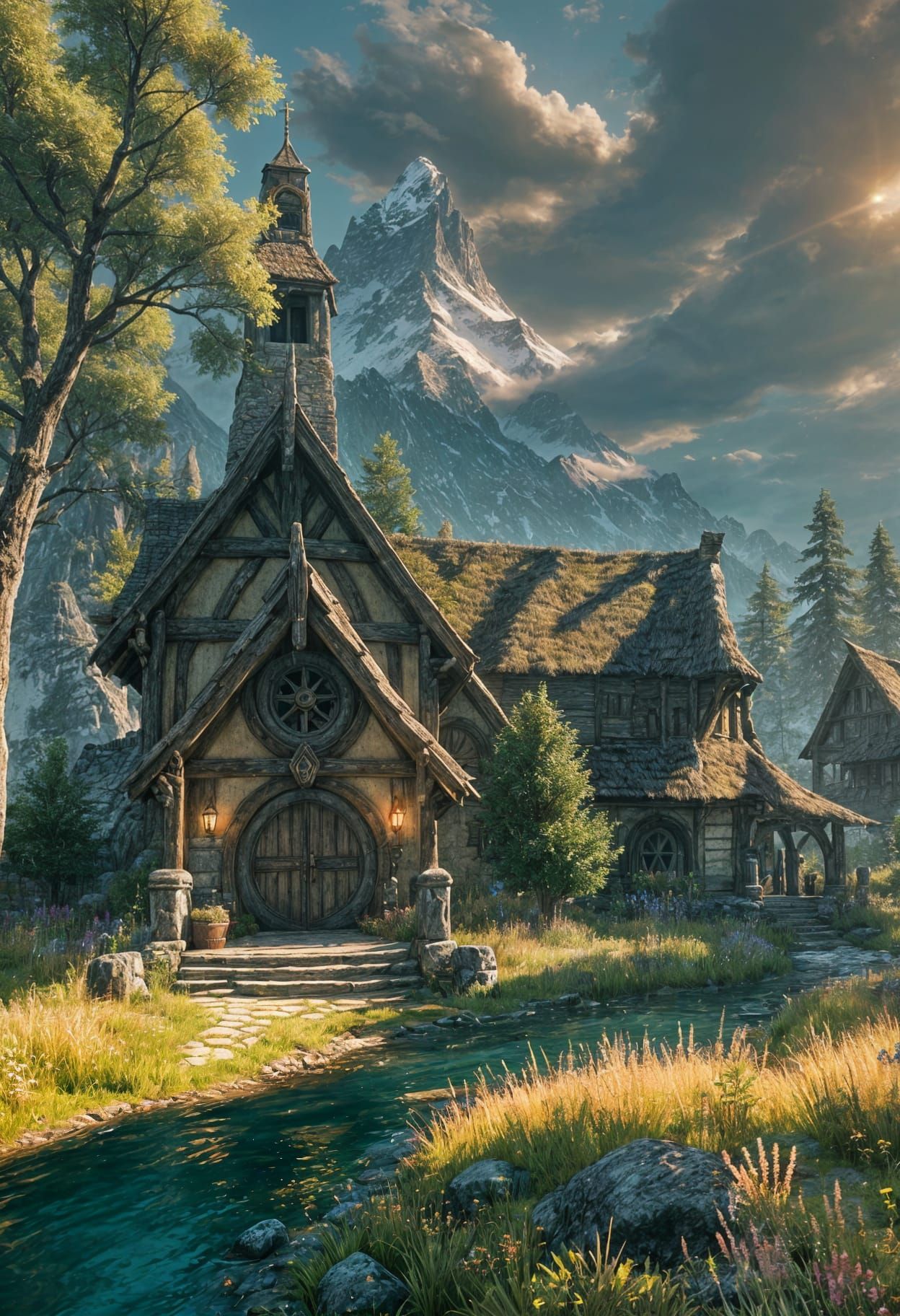 Idyllic Fantasy Landscape Inspired by RPG Worlds