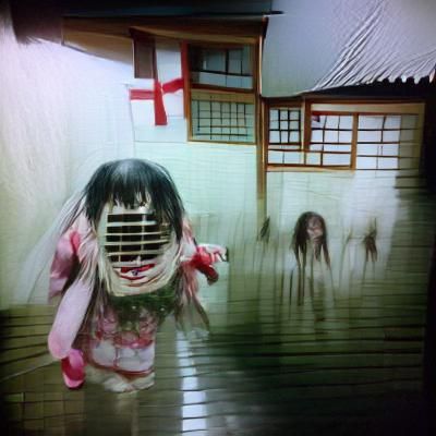 Eerie Japanese Horror Scene