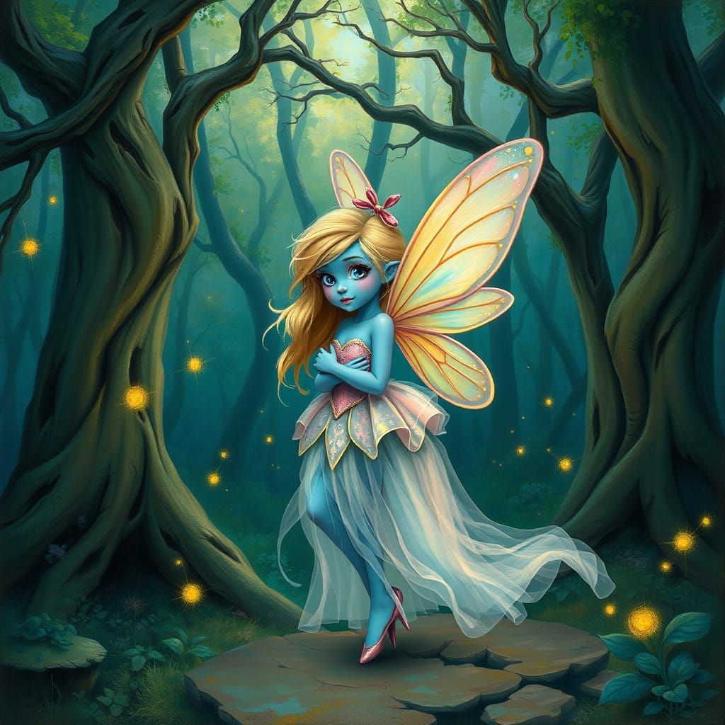 Enchanted Fairy in Whimsical Forest Wonderland