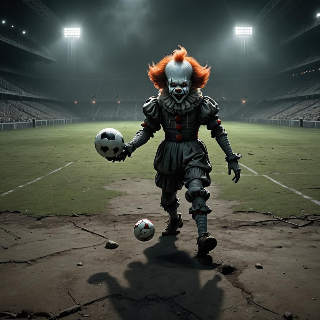 Pennywise Plays Soccer: Dark Fantasy Cinematic Still