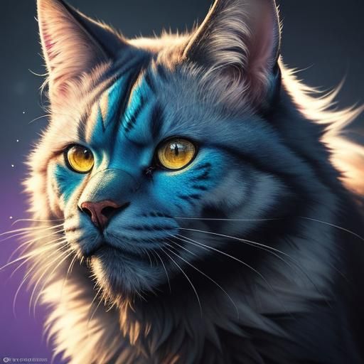 Hyperrealistic Fur Baby in Splash Art Style