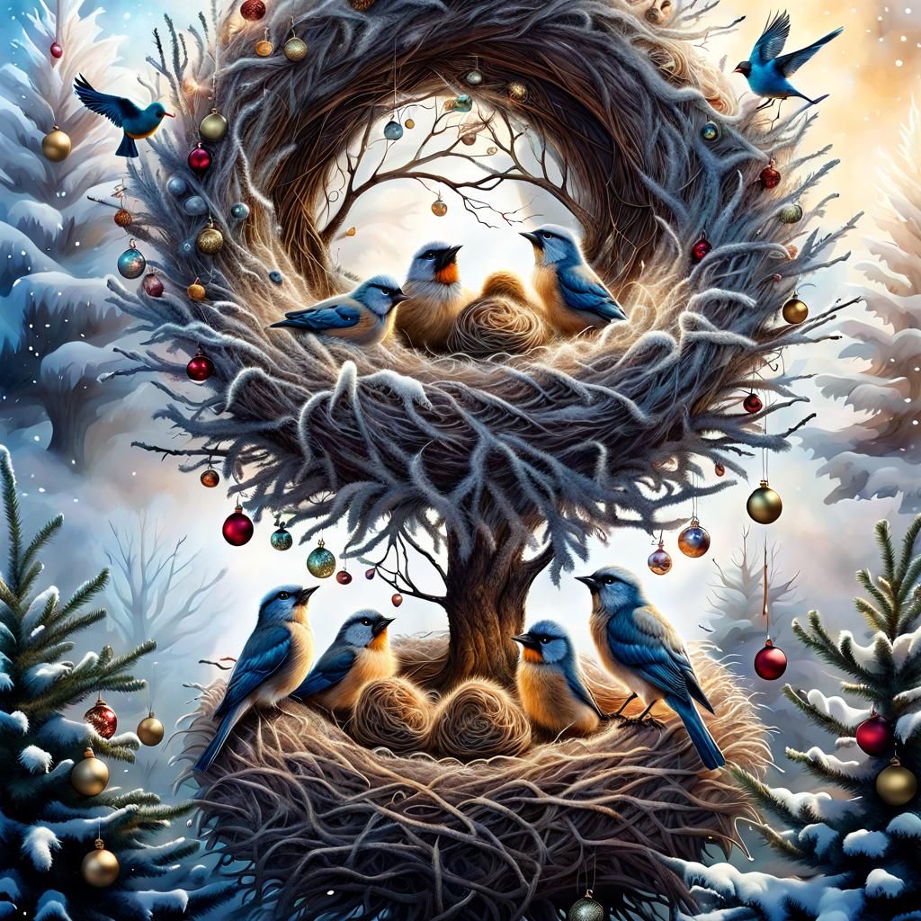 This Christmas nest is for the 'tweet'-hearts!