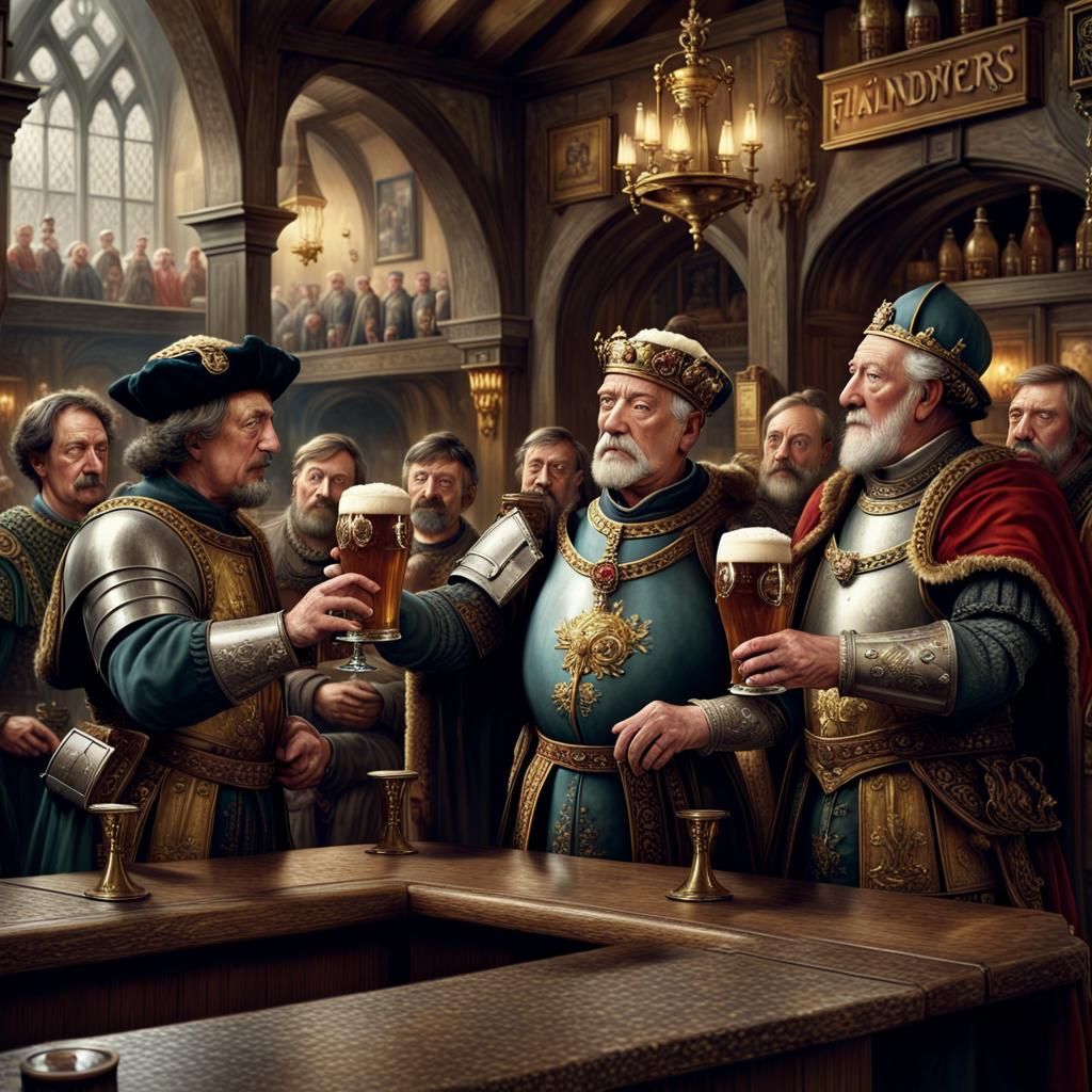 Emperor Charles in a Flanders Pub, 1530