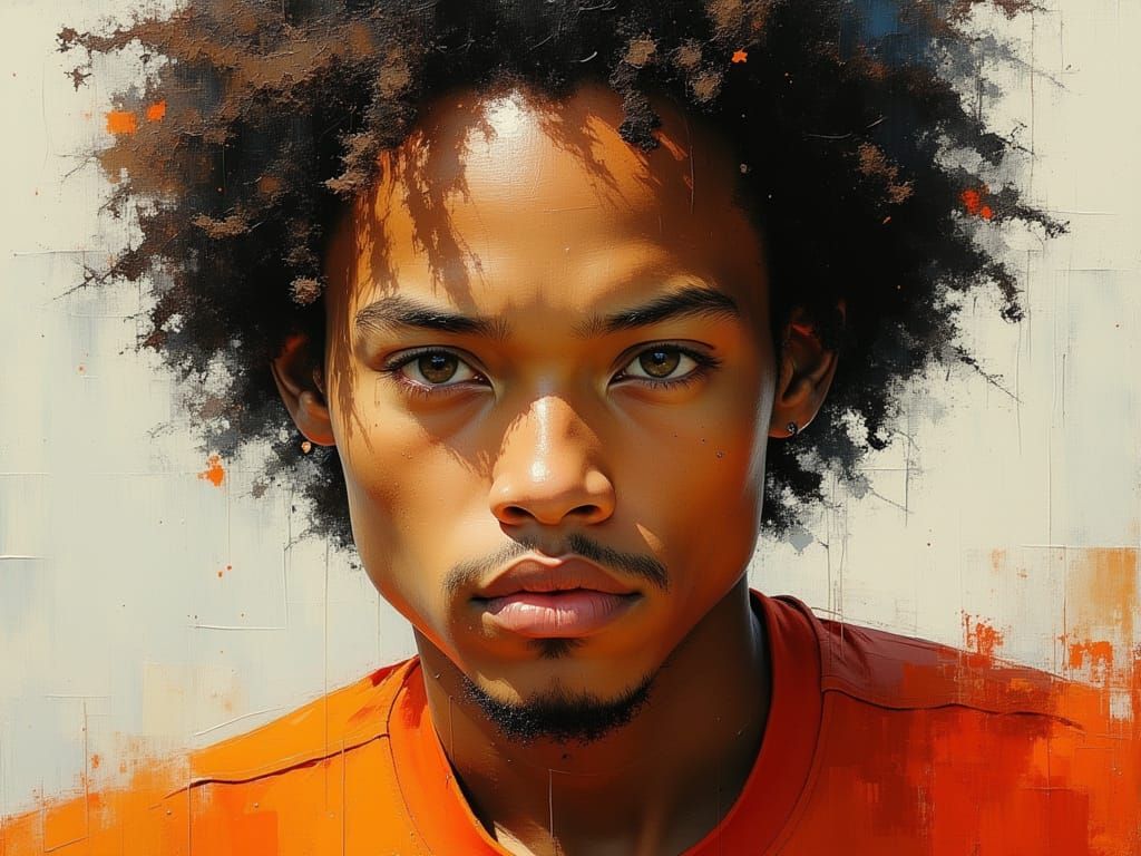 Stephen Curry as Gary Dourdan in Detailed Oil Painting