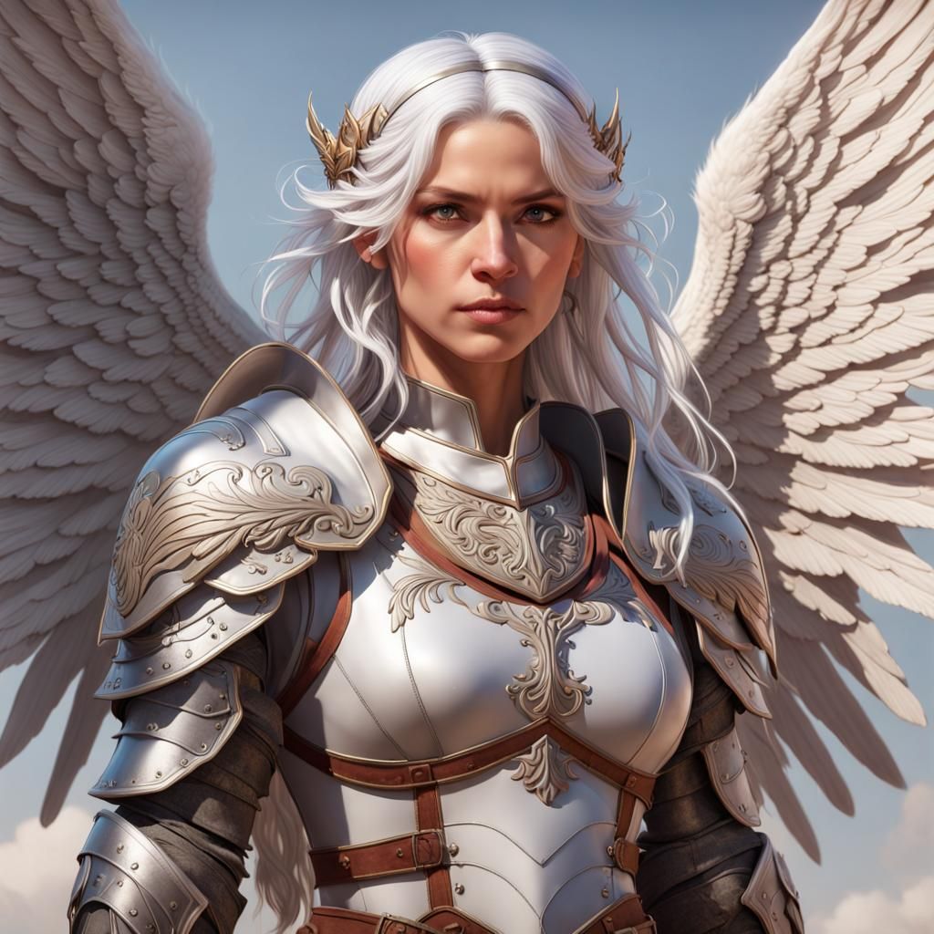 Medieval Angel: Detailed Portrait in Artstation Style