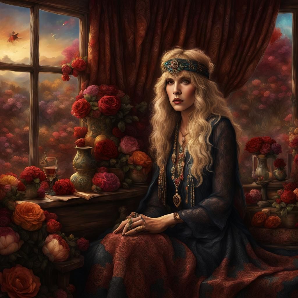 Stevie Nicks as a Gypsy in 3D Art