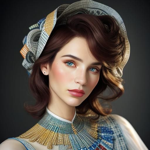 Newspaper Dress on Mannequin: Professional Portrait